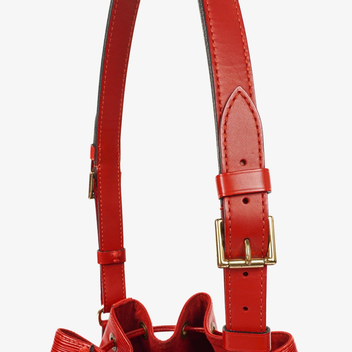 Louis Vuitton Petit Noe Red EPI Leather Shoulder Bag