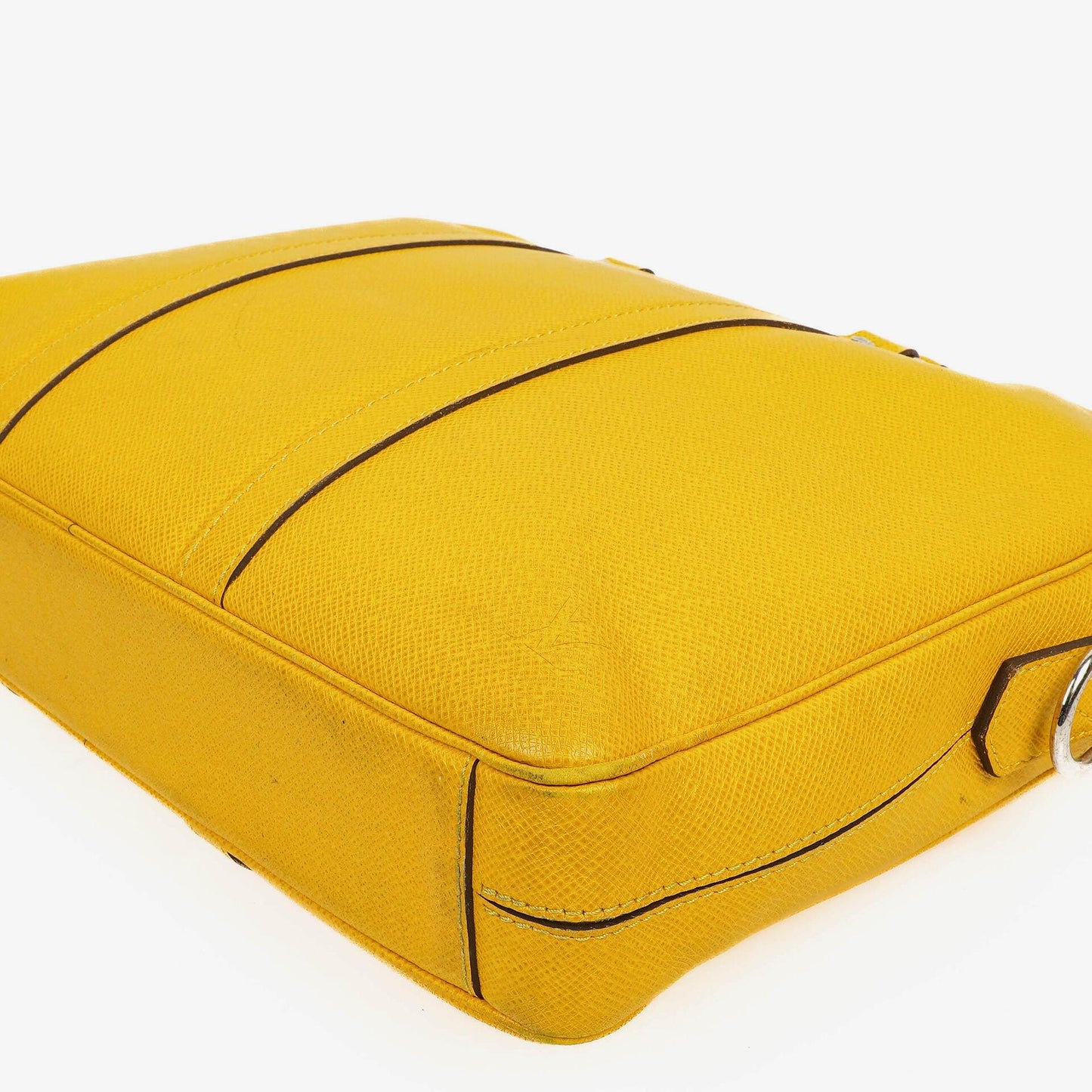 Louis Vuitton Porte Documents Voyage Yellow Altair Taiga Leather Briefcase