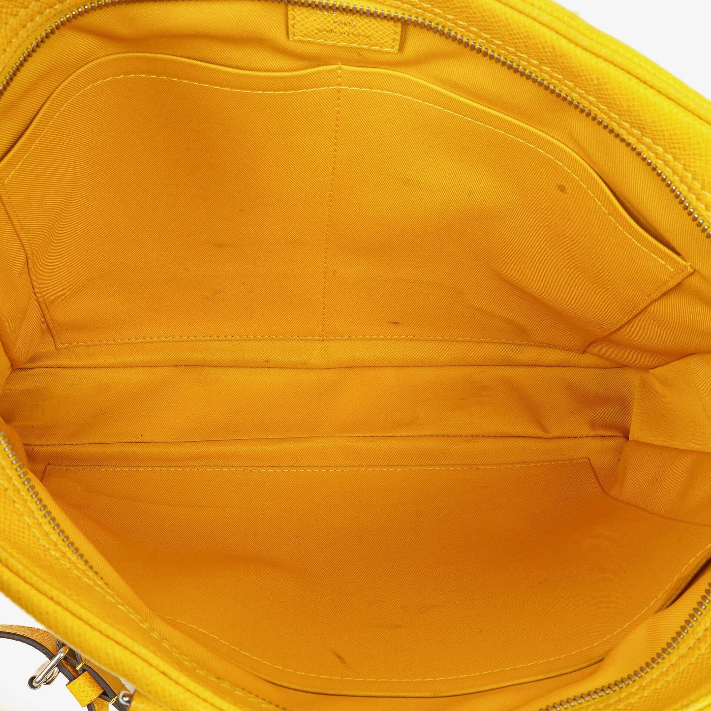 Louis Vuitton Porte Documents Voyage Yellow Altair Taiga Leather Briefcase