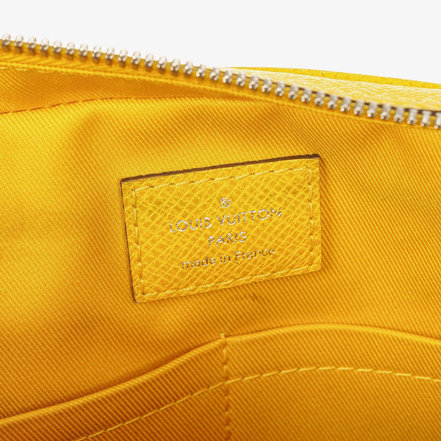 Louis Vuitton Porte Documents Voyage Yellow Altair Taiga Leather Briefcase