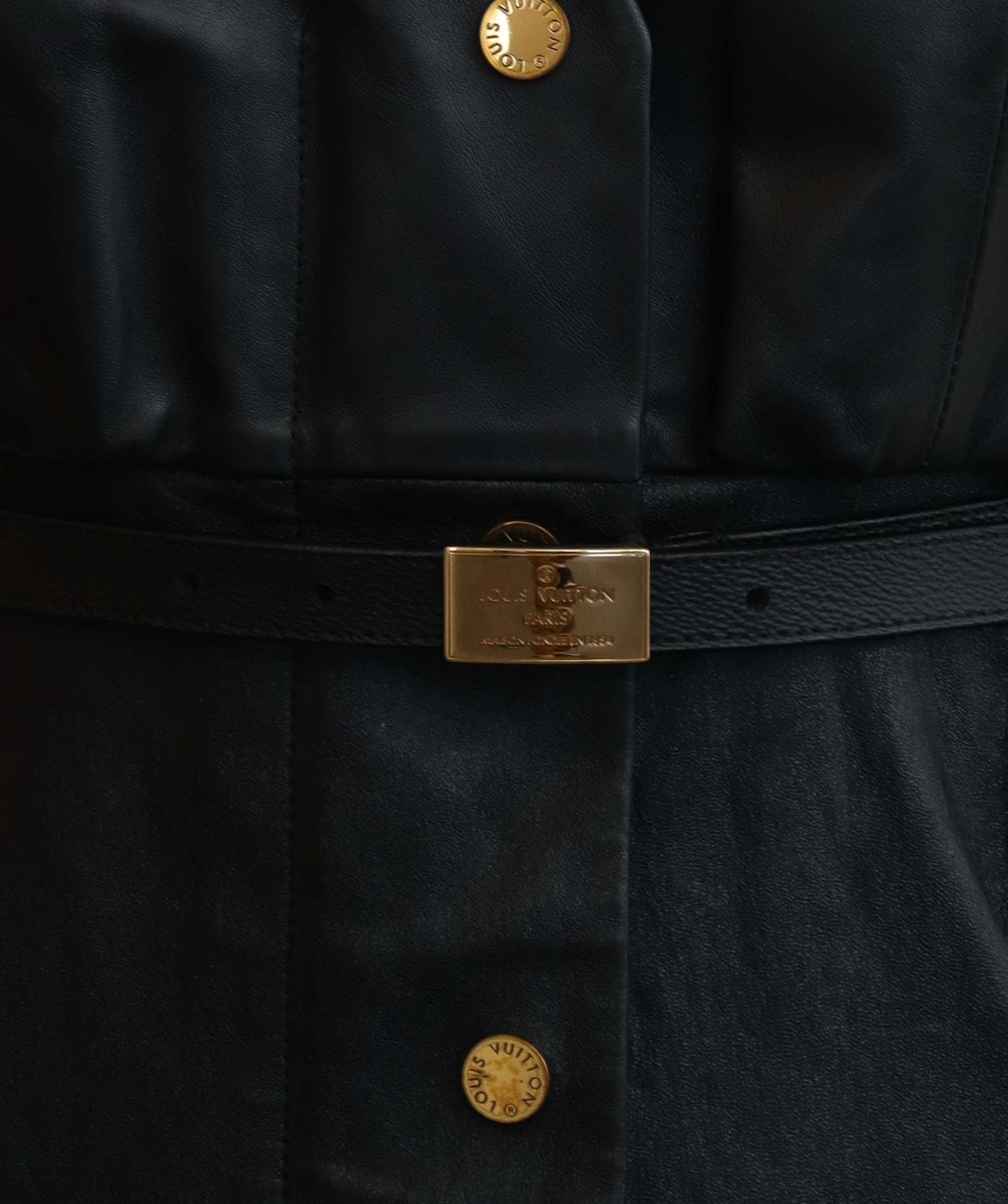Louis Vuitton Leather Dress 36 ASC5813