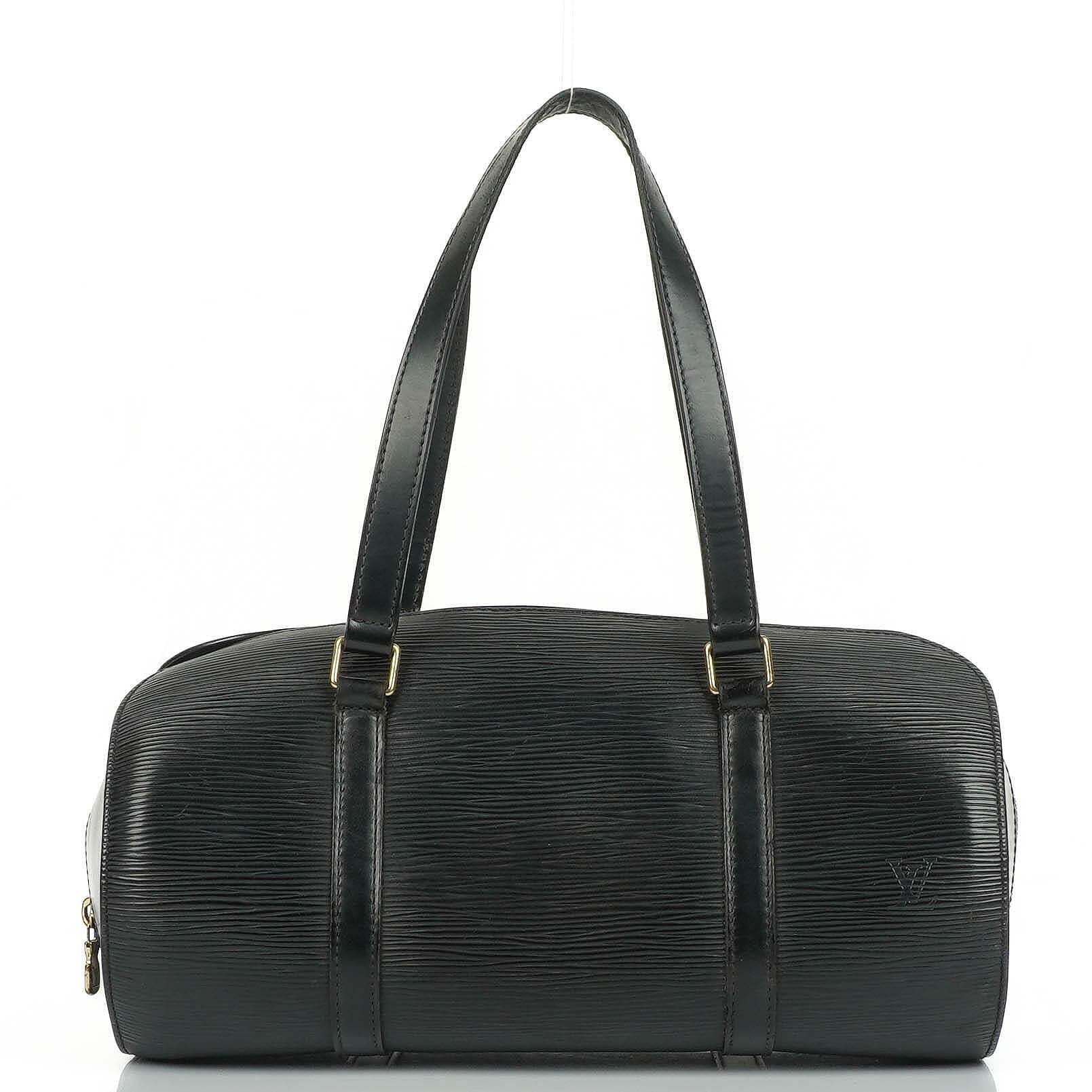 Louis Vuitton Soufflot Handbag In Black Epi Leather