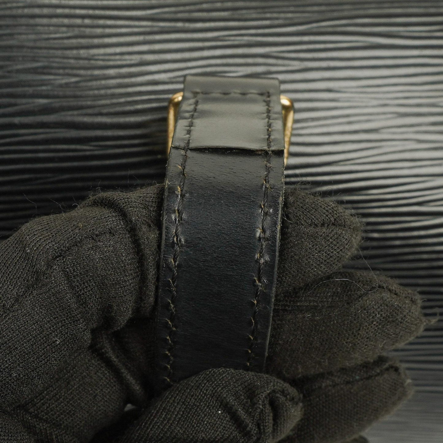 Louis Vuitton Soufflot Handbag In Black Epi Leather