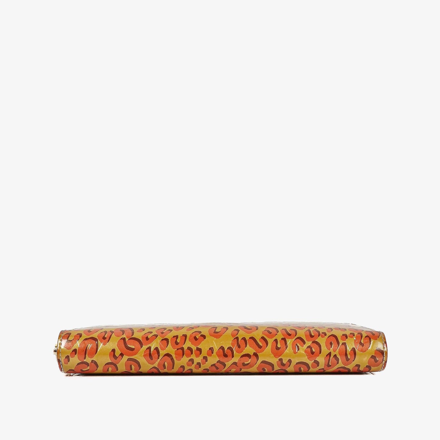 Louis Vuitton Zippy Leopard Print Vernis Blanc Corail Wallet