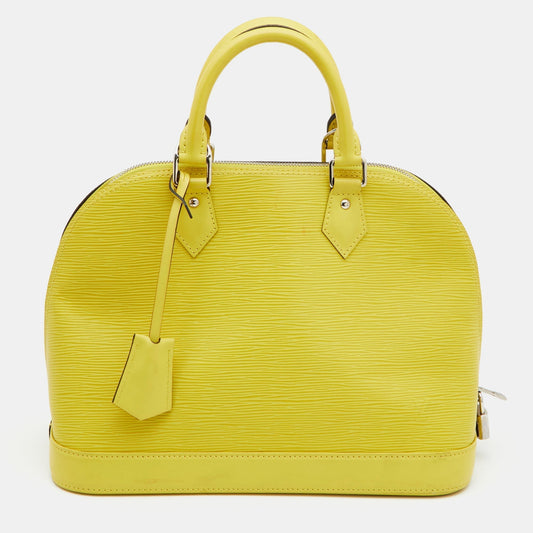 LOUIS VUITTON Citron Epi Leather Alma PM Bag