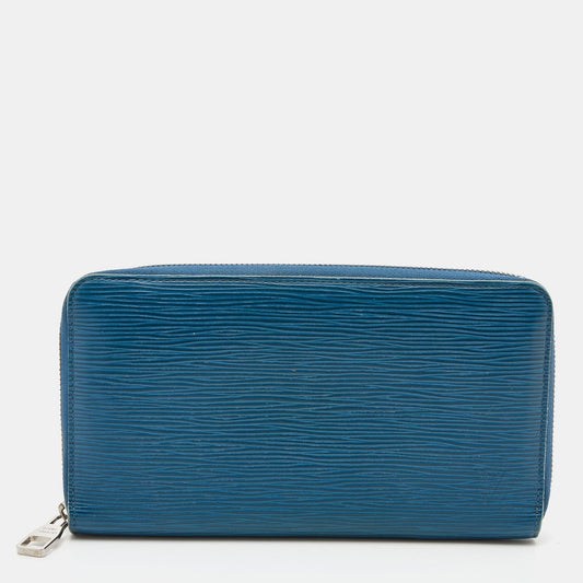 LOUIS VUITTON Cyan Epi Leather Zippy Wallet