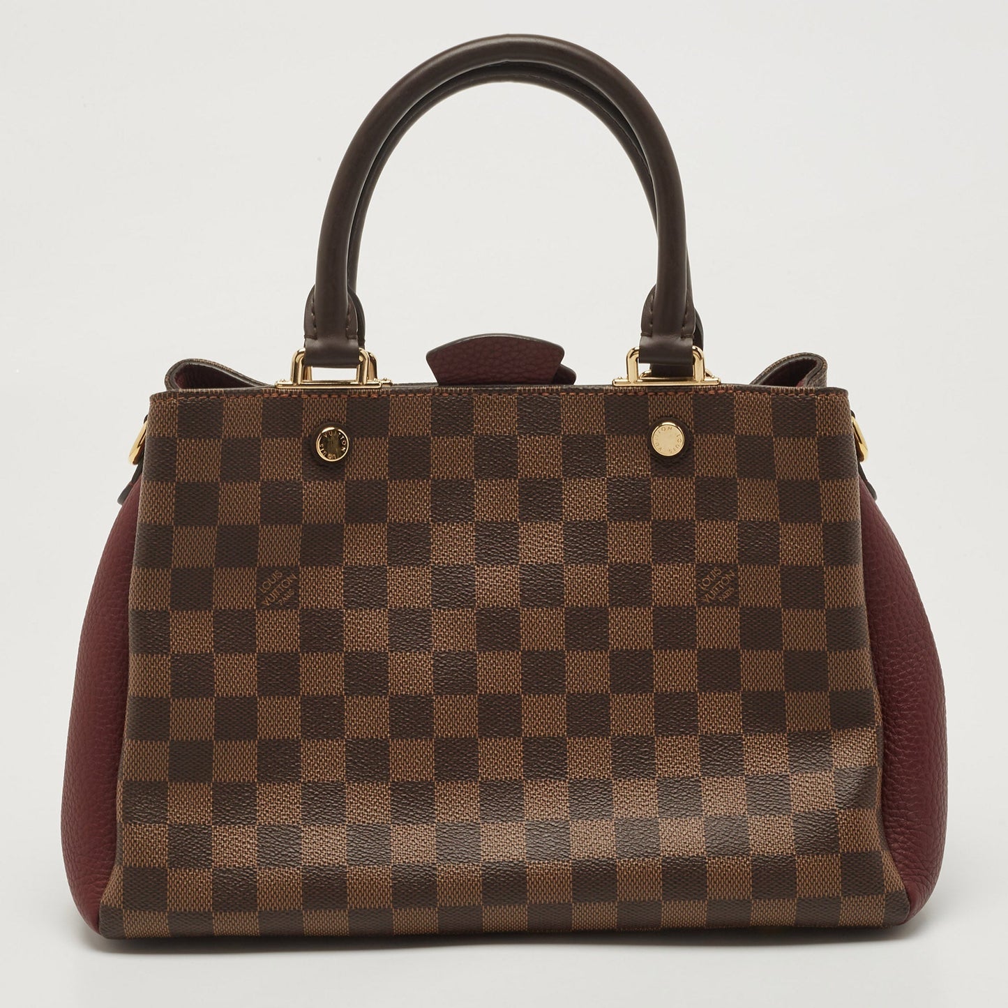 LOUIS VUITTON Bordeaux Damier Ebene Canvas Brittany Bag