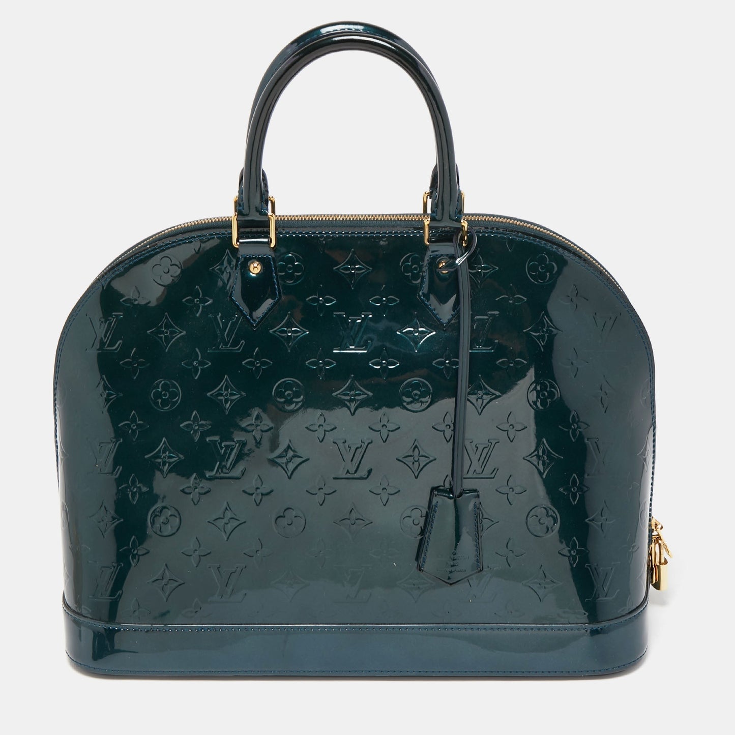 LOUIS VUITTON Green Monogram Vernis Alma GM Bag