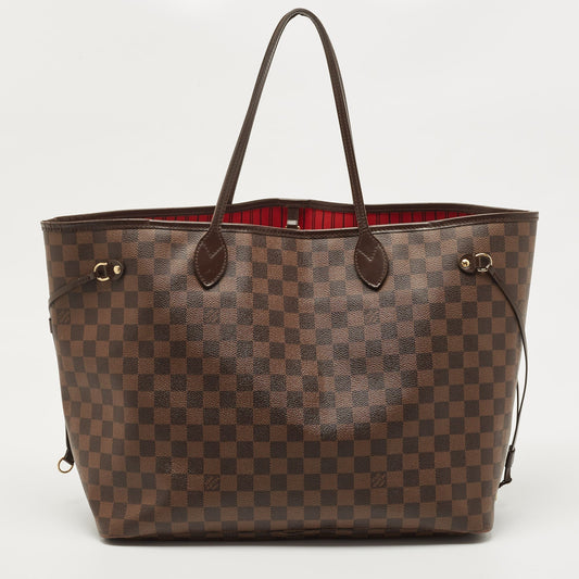 LOUIS VUITTON Damier Ebene Canvas Neverfull GM Bag
