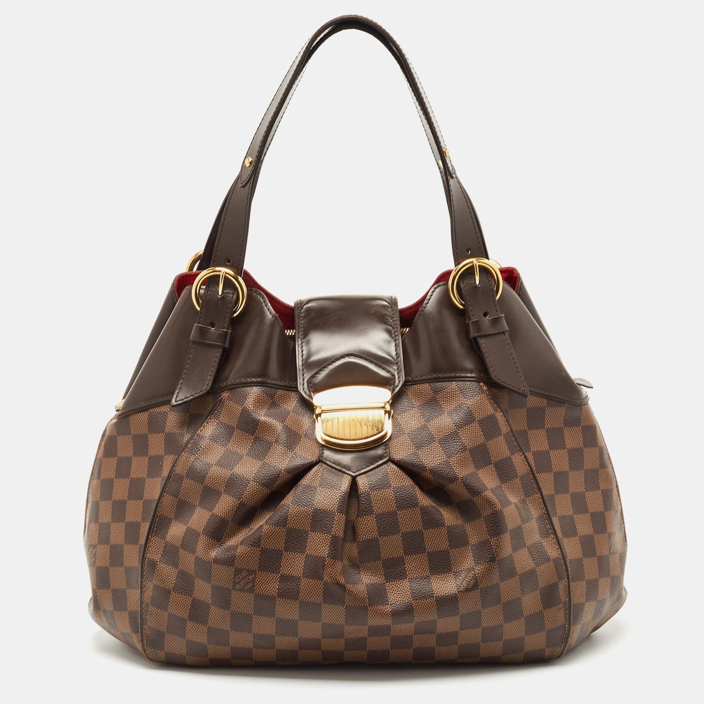 LOUIS VUITTON Damier Ebene Canvas Sistina GM Bag