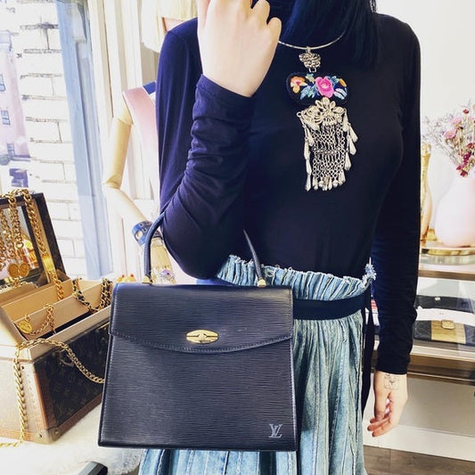 LOUIS VUITTON Marlesherbes epi leather bag