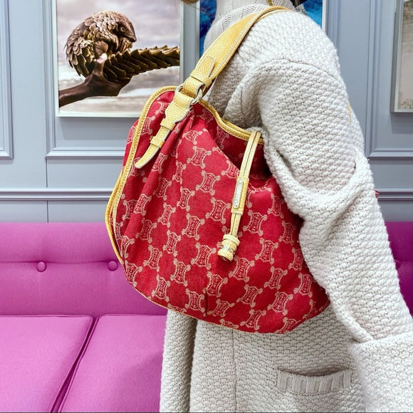 CELINE monogram cloth bag.