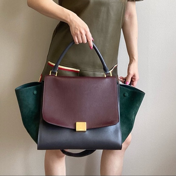 CELINE Smooth Calfskin Medium Bag Trapeze