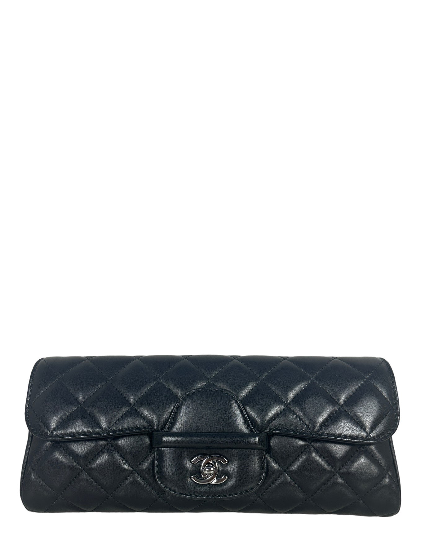Chanel Black Lambskin CC Coco Loop Clutch Bag - Rovelle Bags