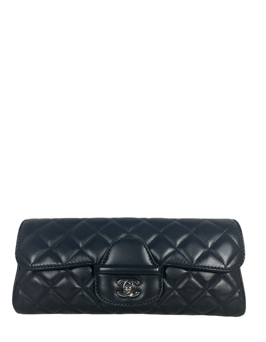 Chanel Black Lambskin CC Coco Loop Clutch Bag - Rovelle Bags
