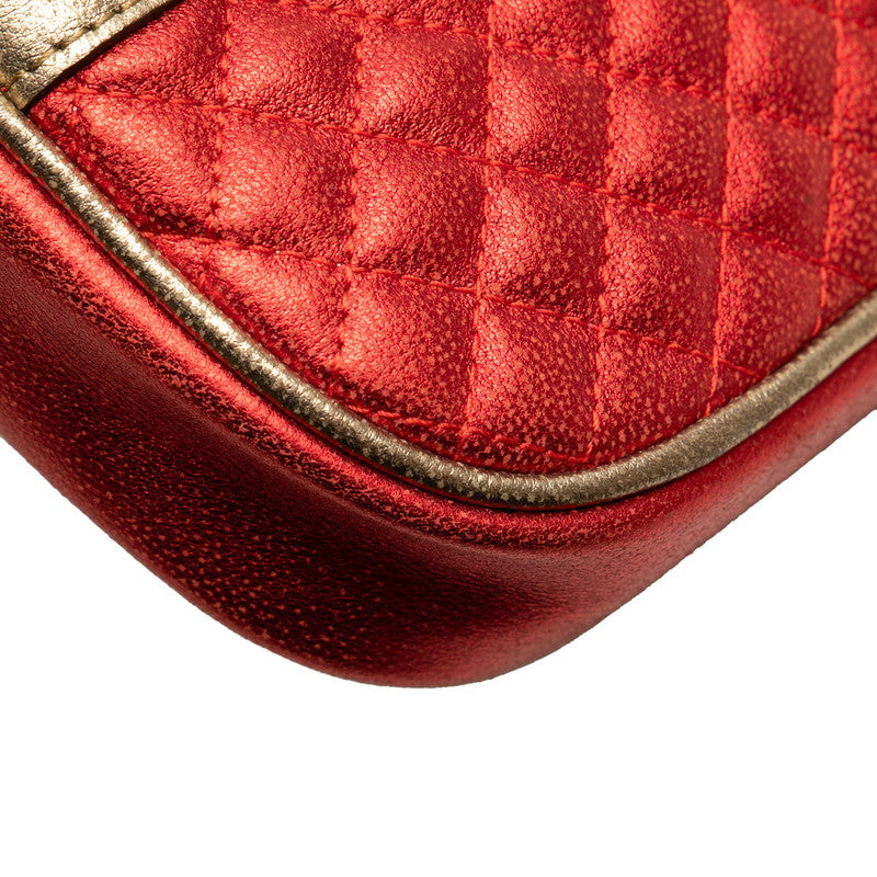 Gucci Laminated Quilting Leather Clutch Bag