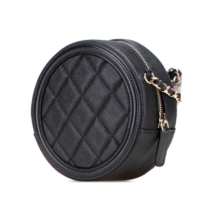 Chanel Coco CC Filigree Matelasse Caviar Shoulder Bag