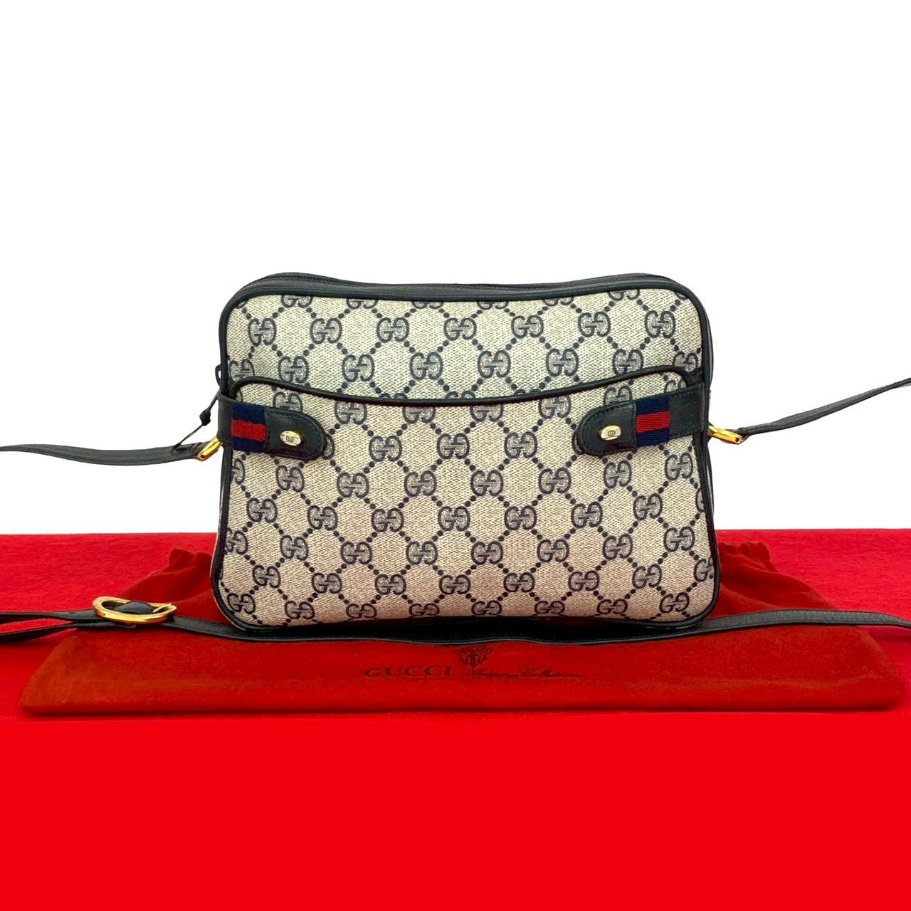 Gucci GG Logo PVC Leather Shoulder Bag