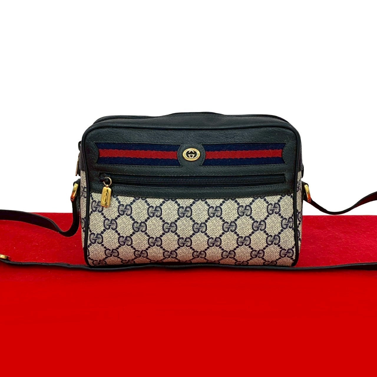 Gucci GG Logo PVC Leather Shoulder Bag