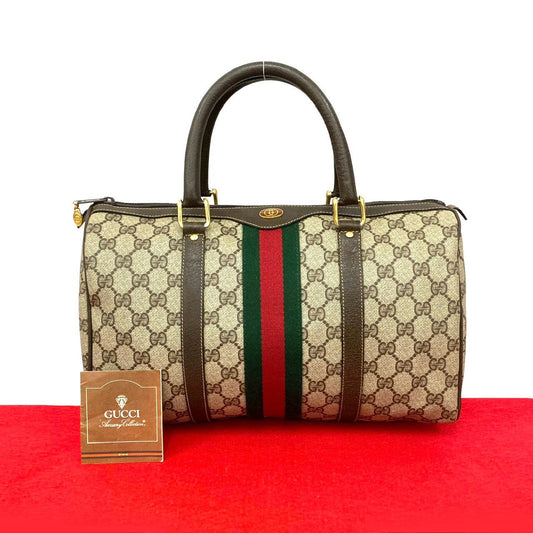 Gucci GG Logo PVC Leather Handbag