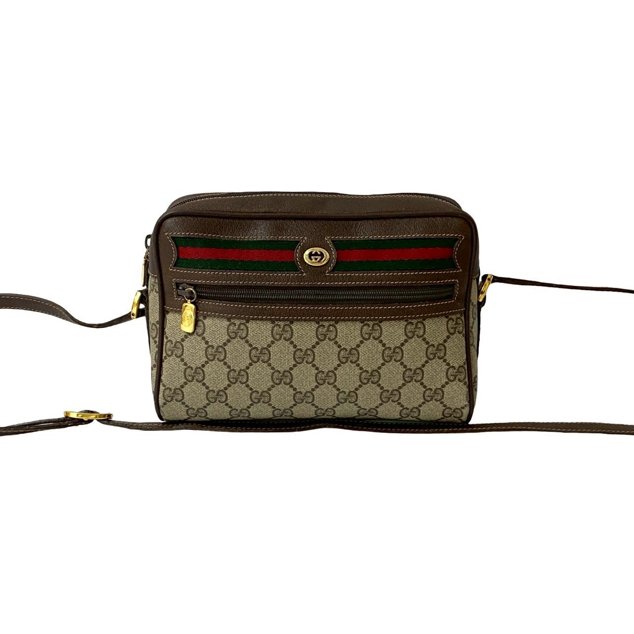Gucci Old Gucci GG Logo Leather Shoulder Bag