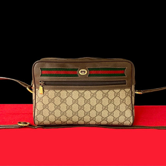Gucci GG Logo PVC Leather Shoulder Bag