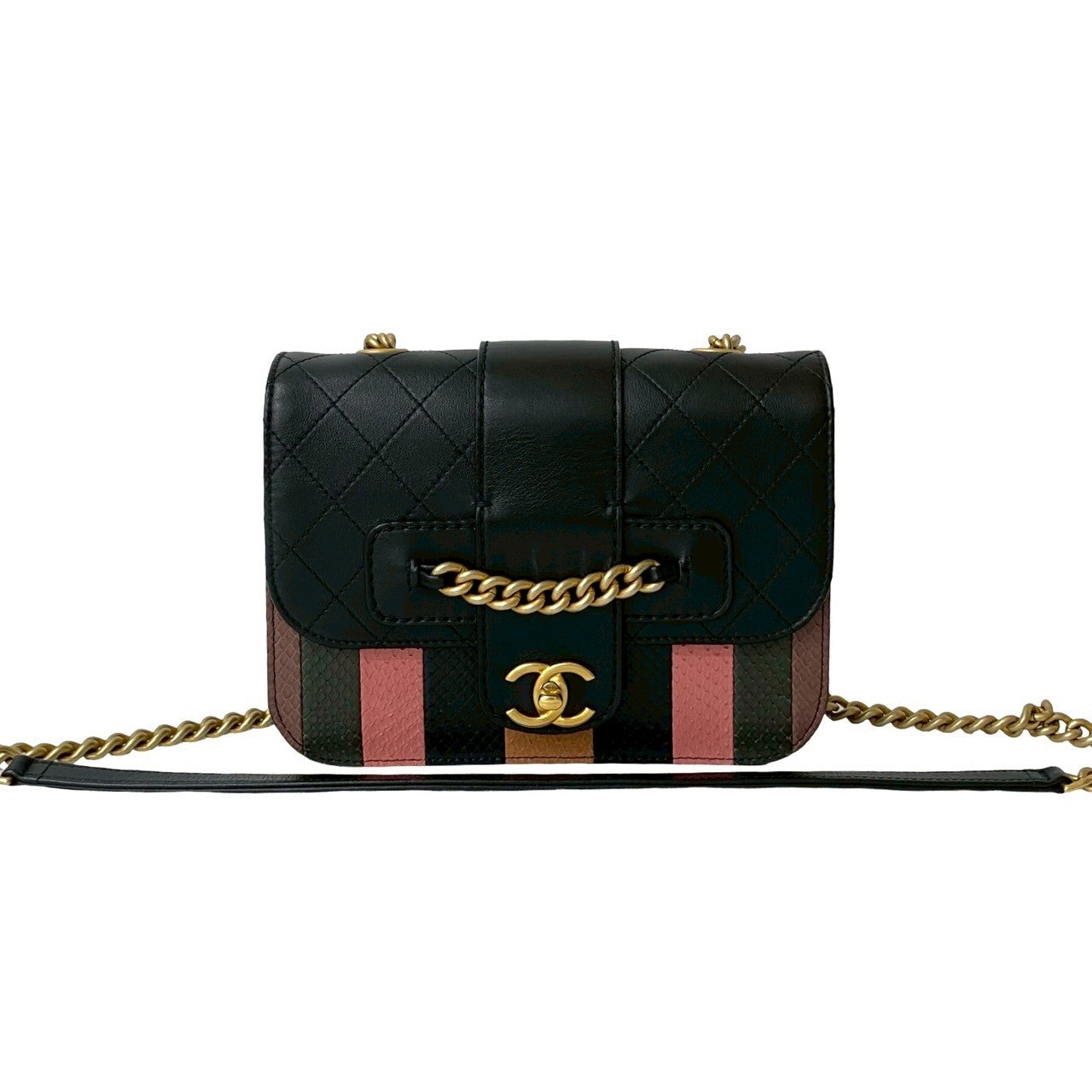 Chanel Coco Mark Python Leather Shoulder Shoulder Bag - Rovelle Bags
