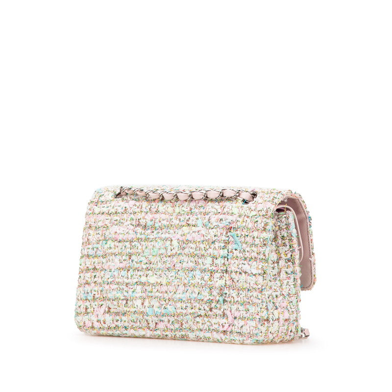Chanel Matelasse 25 Tweed Leather Shoulder Bag