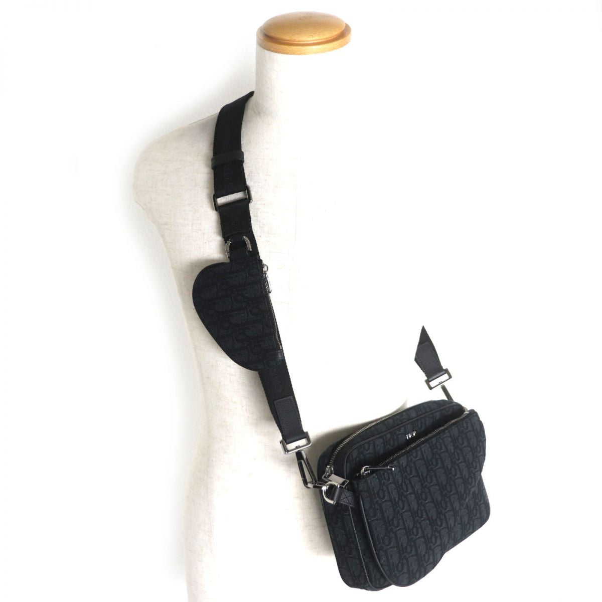 Dior HOMME Pouch canvas black mens