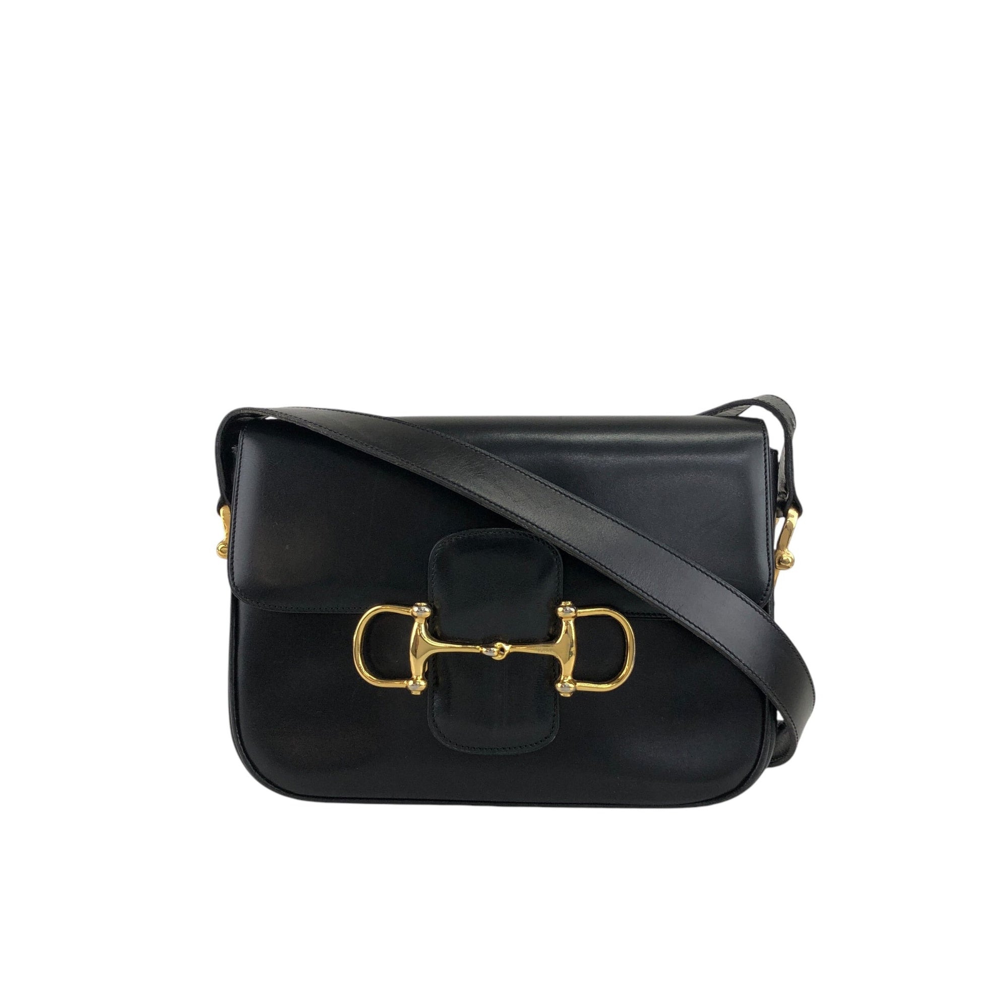 CELINE Horse Bit Shoulder bag Black dynnnp