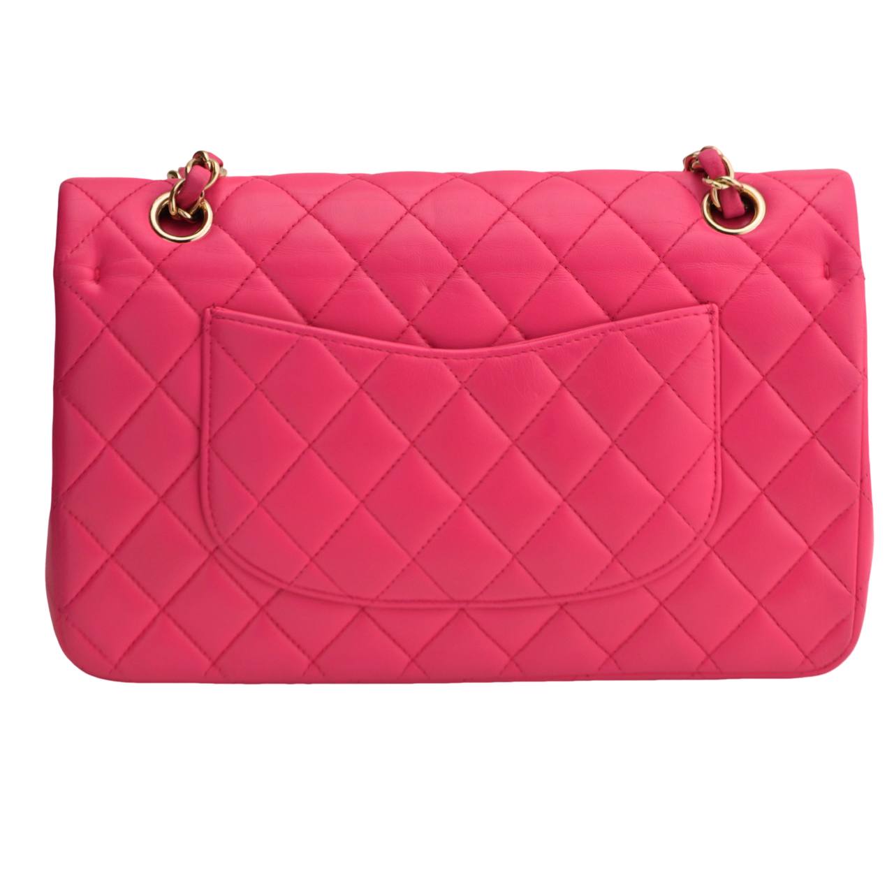 Chanel Lambskin Fuchsia Quilted Medium Classic Double Flap Bag