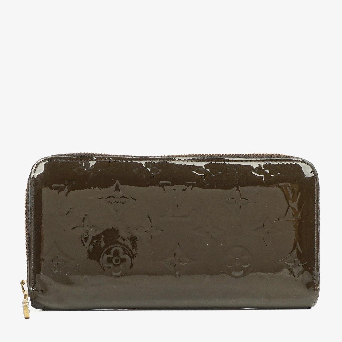 Louis Vuitton Vernis Olive Green Zippy Wallet