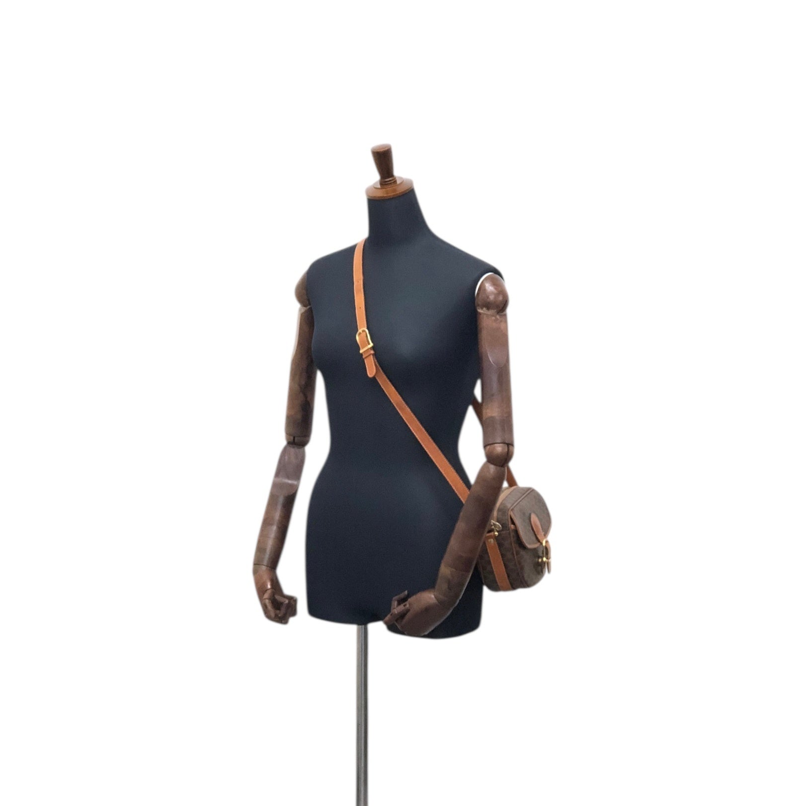 CELINE Macadam Front Buckle Shoulder bag Brown 8cjnf7