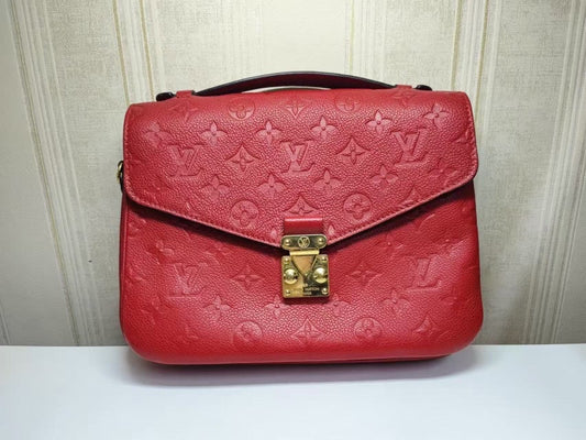 Louis Vuitton Metis Pochette Red Monogram Leather Bag
