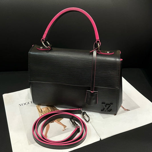 Louis Vuitton Cluny EPI Black and Pink Bag