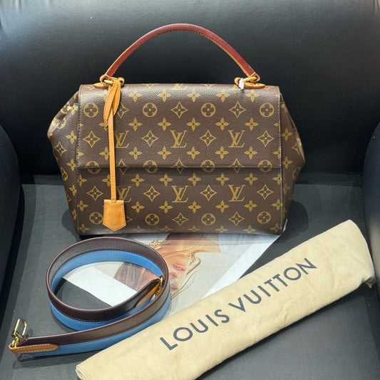 Louis Vuitton Cluny Brown Monogram Canvas Handbag 30x22.5x12 2018