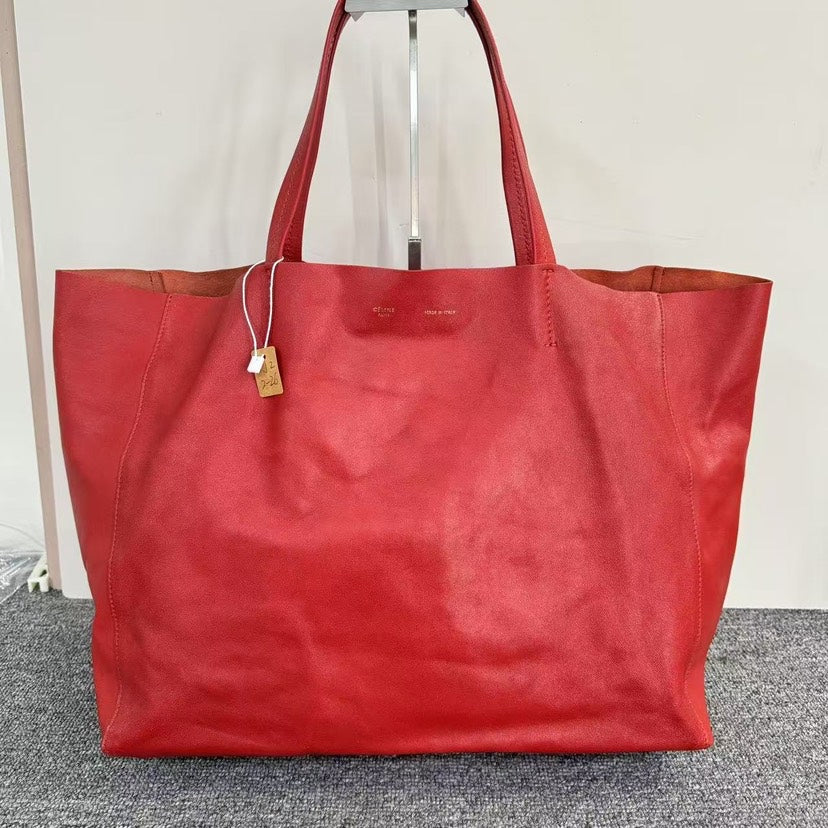 Luxury CELINE Red Leather Tote Bag SJZ2-26