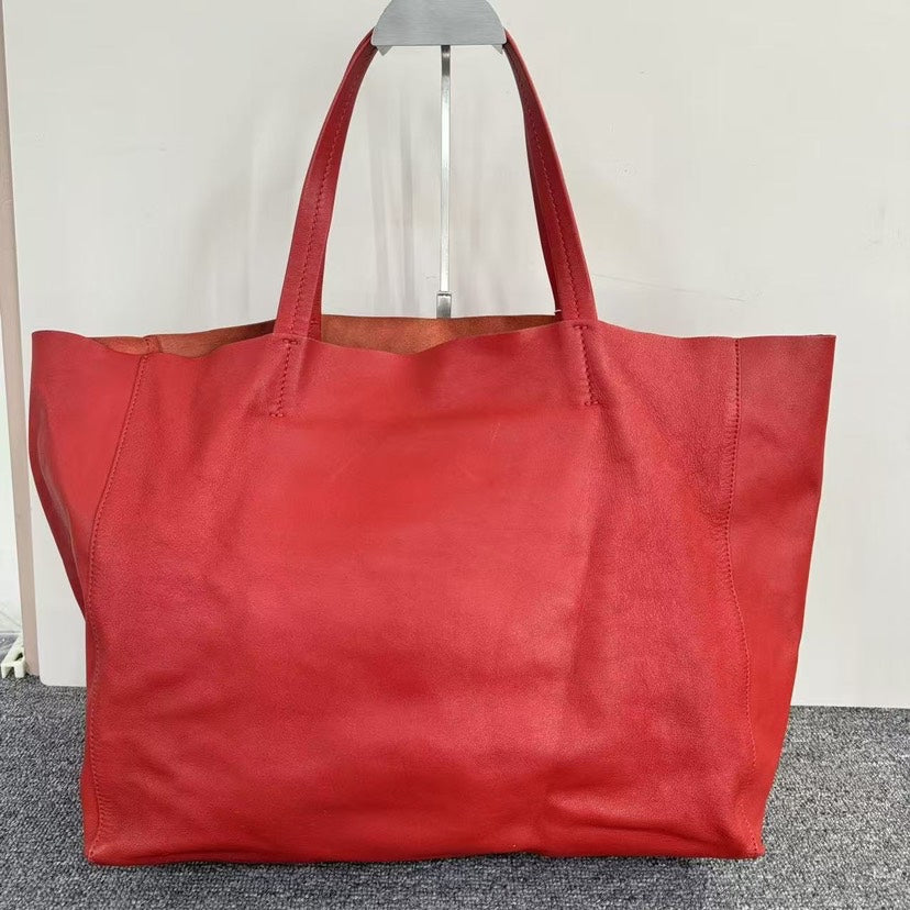 Luxury CELINE Red Leather Tote Bag SJZ2-26