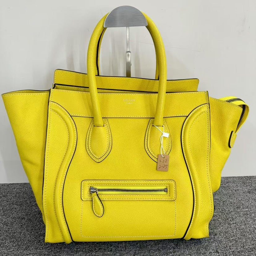 Luxury CELINE Luggage Bag SJZ2-25 Yellow Tote