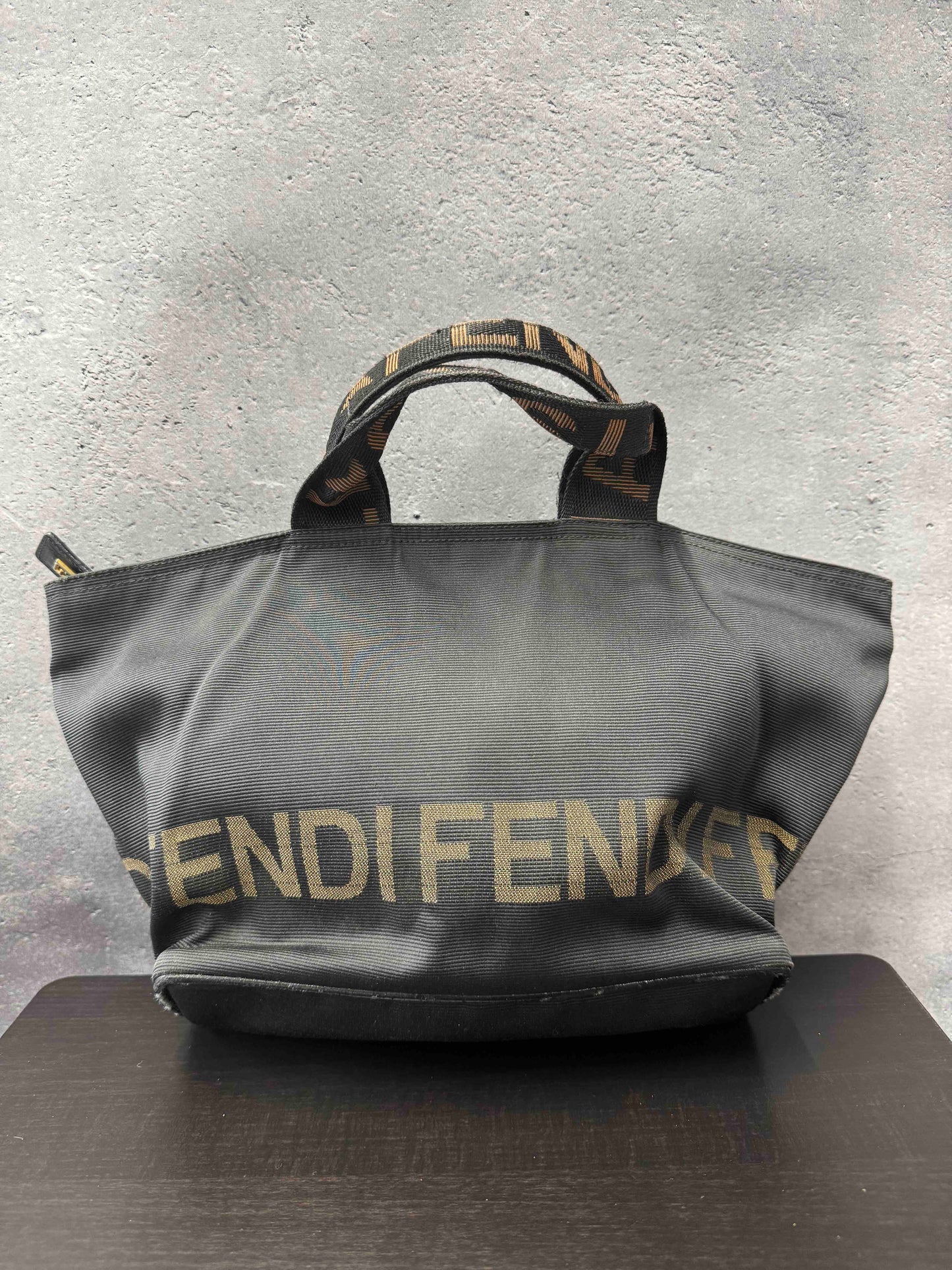 Fendi Nylon Tote Bag Black RE57816600