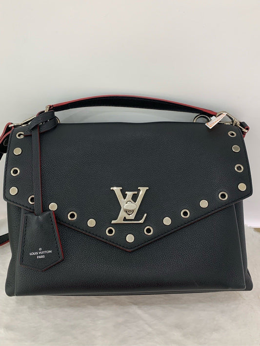 Louis Vuitton Message Bag Monogram Black Leather Messenger Bag