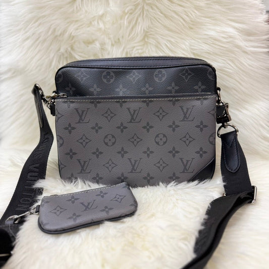 Louis Vuitton Monogram Eclipse Trio Messenger Bag in Black