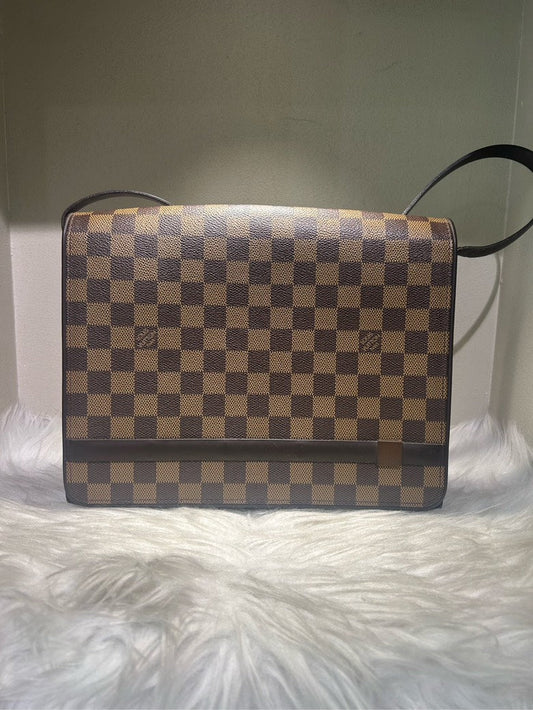 Louis Vuitton Damier Ebene Broadway Messenger Bag Brown Canvas