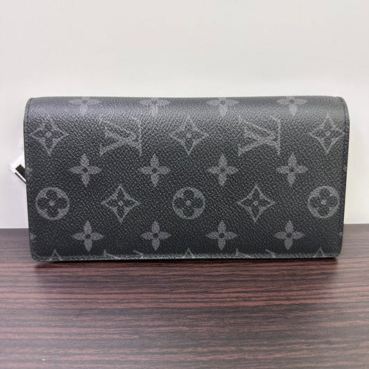 Louis Vuitton Monogram Eclipse Long Fragment Wallet Black