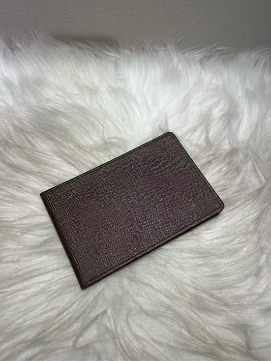 Louis Vuitton Card Bag Damier Ebene Brown Canvas Wallet
