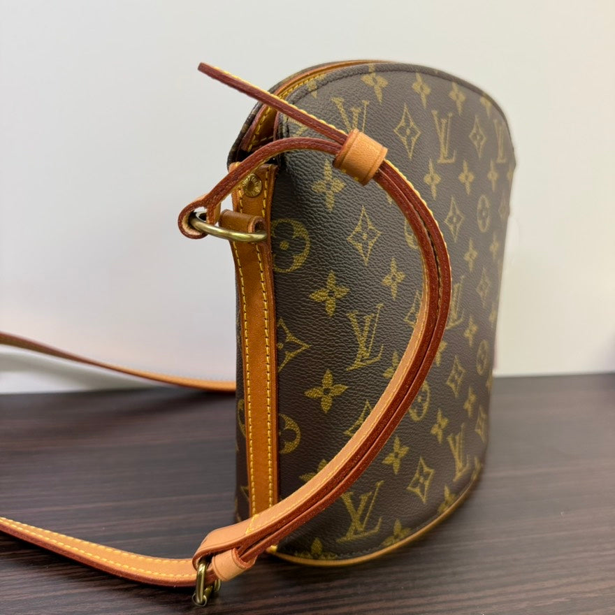 Louis Vuitton Monogram Drouot Crossbody Brown Bag A Rank? LB114166