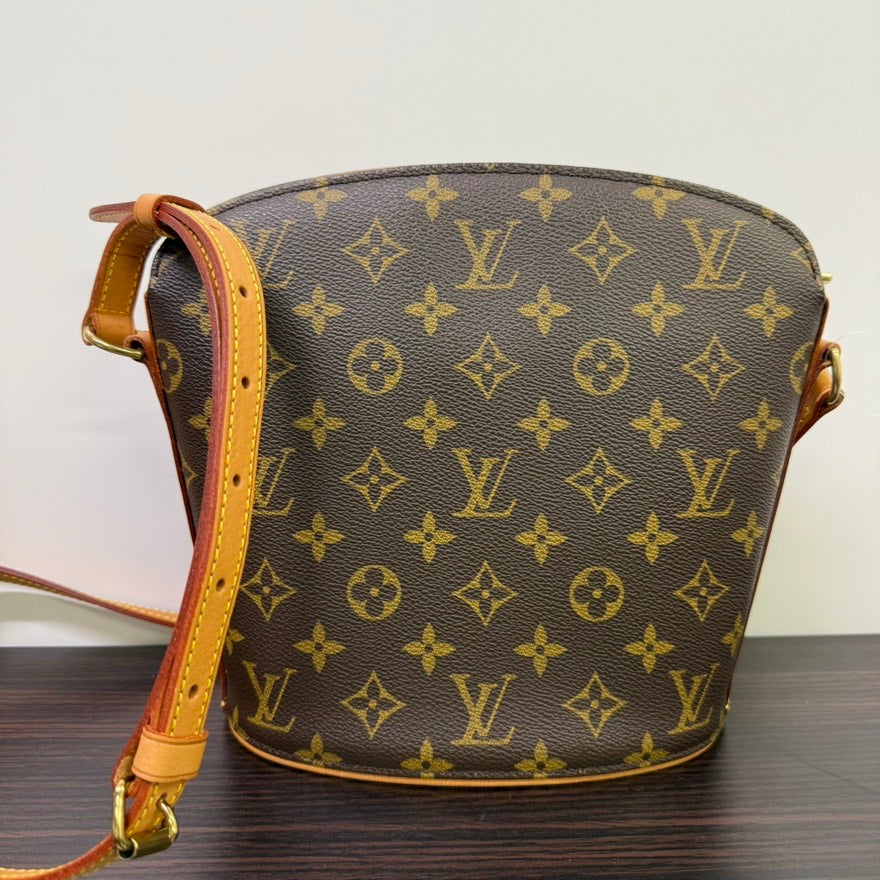 Louis Vuitton Monogram Drouot Crossbody Brown Bag A Rank? LB114166