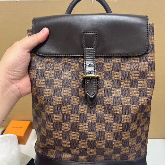 Louis Vuitton Damier Ebene Backpack E6699 - A Rank LV Ebeny Backpack
