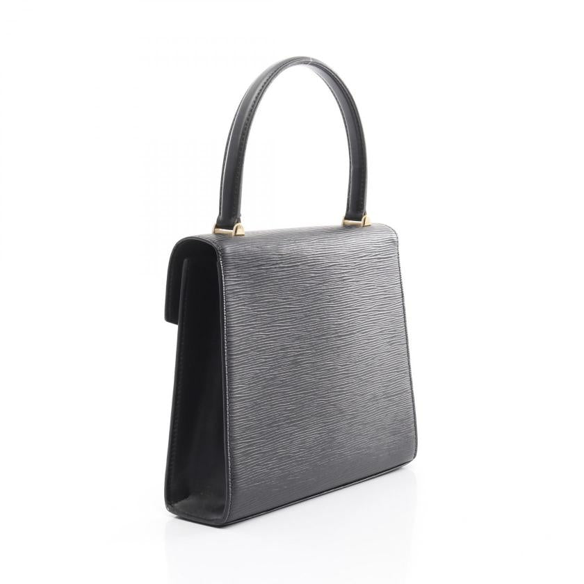 LOUIS VUITTON Malesherbes Epi Noir Handbag Leather Black 964442