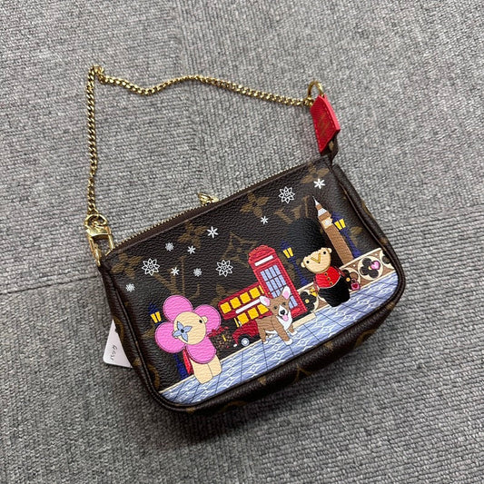 Louis Vuitton Chain Hobo BVJ Multicolor Canvas Bag